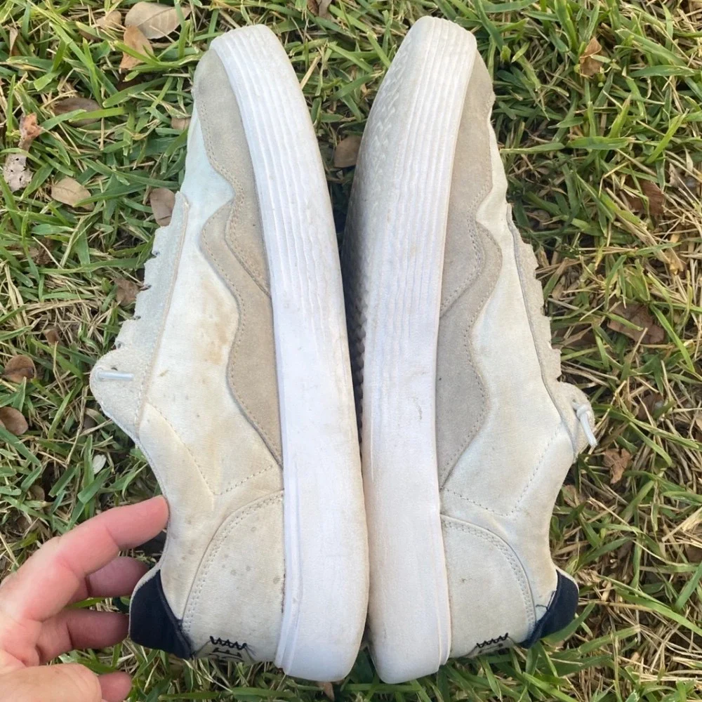 Hey Dude Hudson M Canvas Mens Sneakers White Grey Size 11 41240-10M